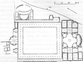 План Пьяцца д'Оро на вилле Адриана около Тиволи (II век)