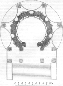 План Круглого храма в Баальбеке