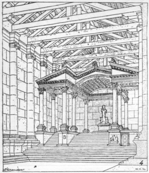 Интерьер храма в Ниха, реконструкция