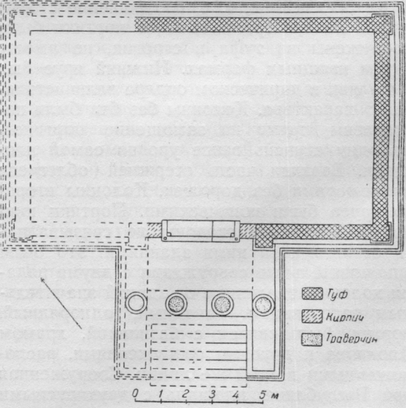 План храма Вейова на Капитолии в Риме