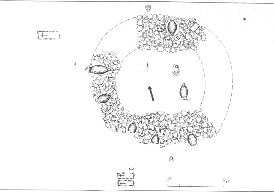 Мессения. План кургана Агиос-Иоаннос (XIX—XVIII вв.).