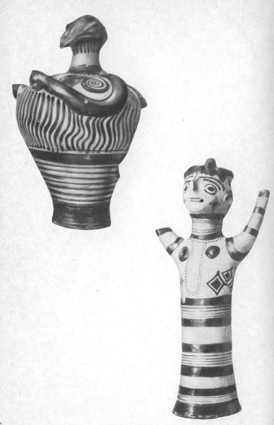 Микены. Дворцовое святилище. Культовые  фигурки. Глина (XIII в.).