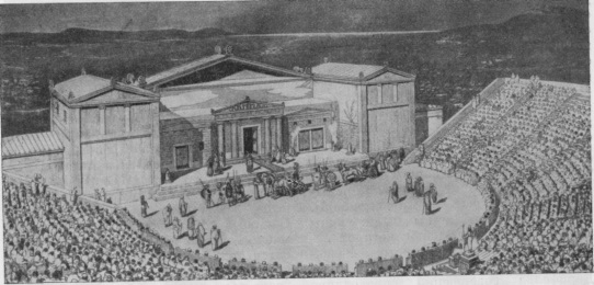Греческий театр. Общий вид.  Реконструкция