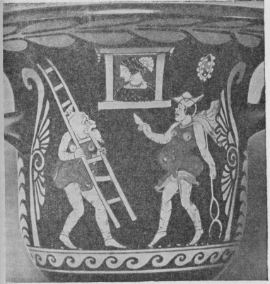 Зевс на любовном свидании. Аттическая ваза.