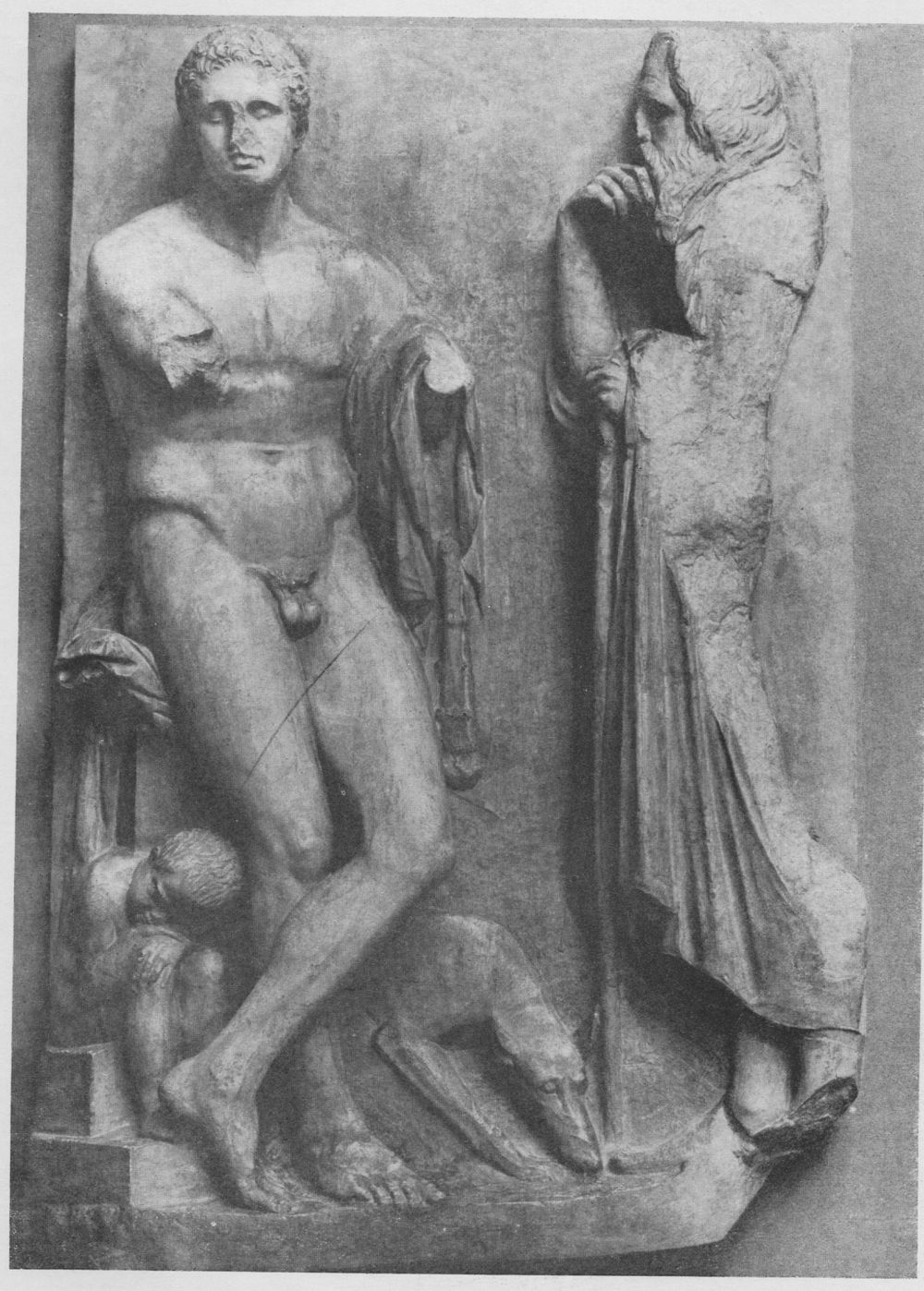 Скопас. Надгробие юноши с реки Илисса. Мрамор. Афины. Национальный музей.