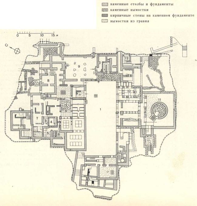Дворец в Като Закро. XVII — XVI вв. до н. э. План