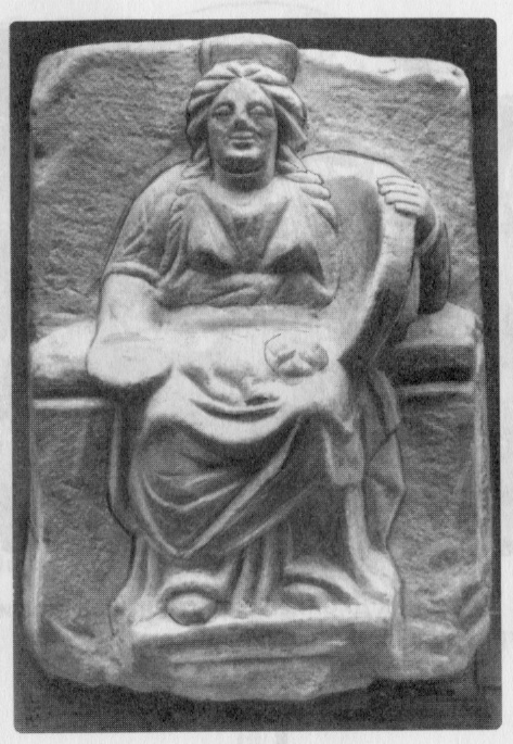 36. Кибела. Мраморный рельеф. Ольвия.III в. до н. э.